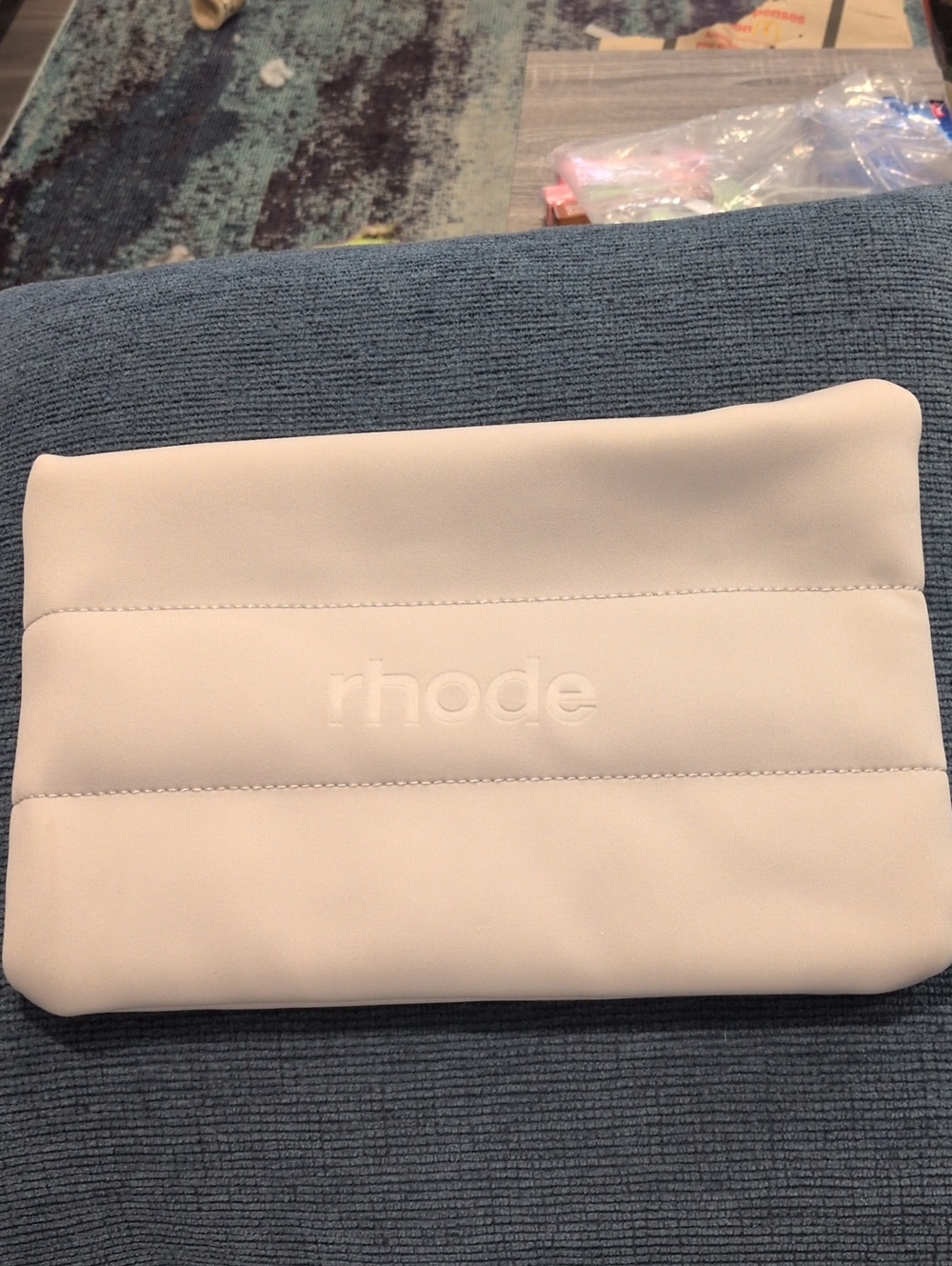 Rhode Grey Quilted Pouch - Soft Everyday Clutch